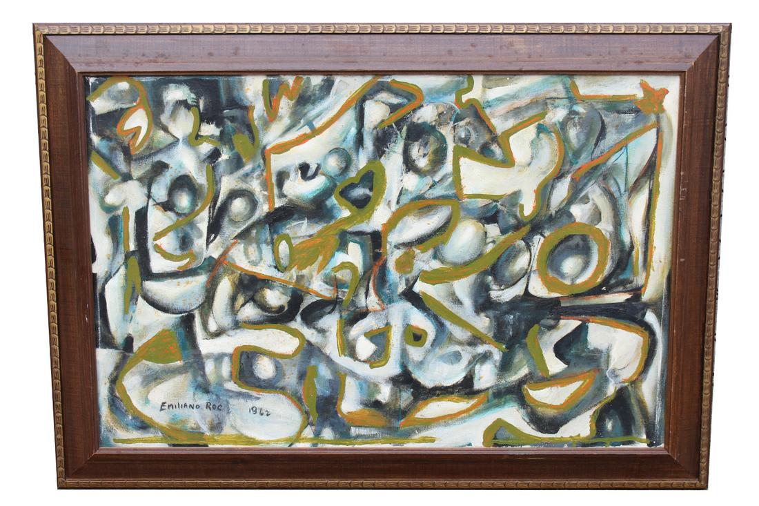 Emiliano Roc, 1960's Abstract Painting (1 of 7)