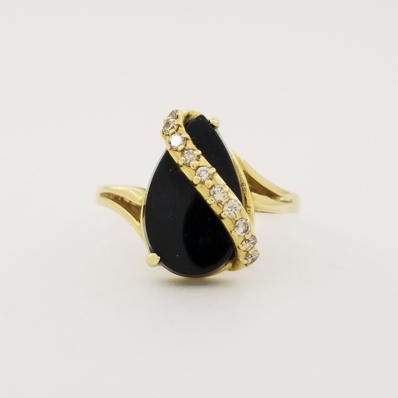 14k Gold Onyx & Diamond Ring (1 of 6)
