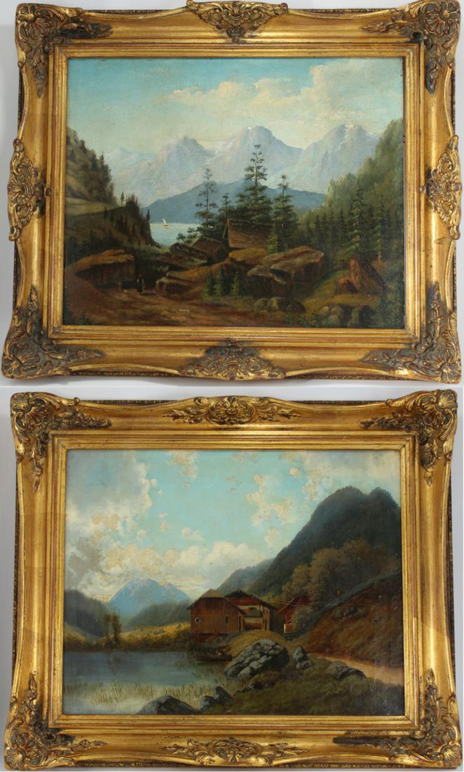 (2) European School Antique Landscape Paintings (1 of 10)