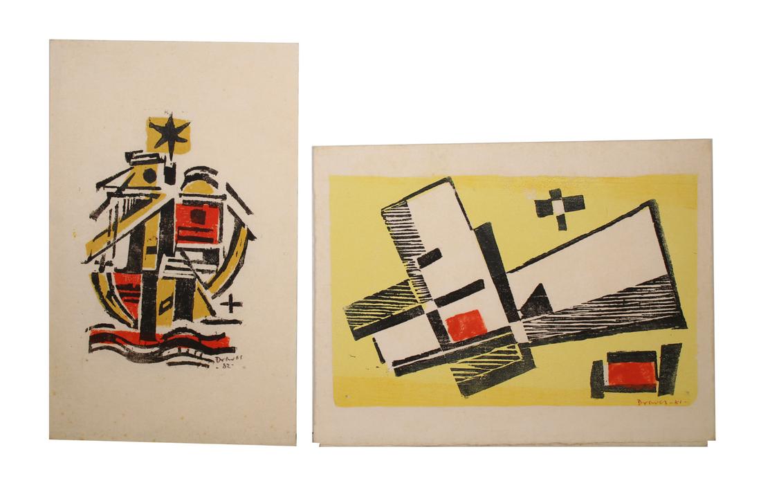 (2) Werner Drewes (American, 1899-1985) Woodcuts (1 of 6)