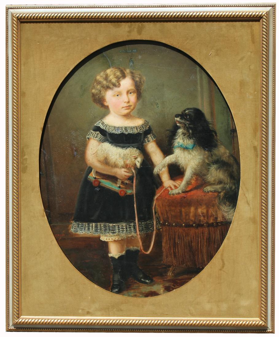 Signed, 19th Century Portrait of a Young Girl (1 of 5)
