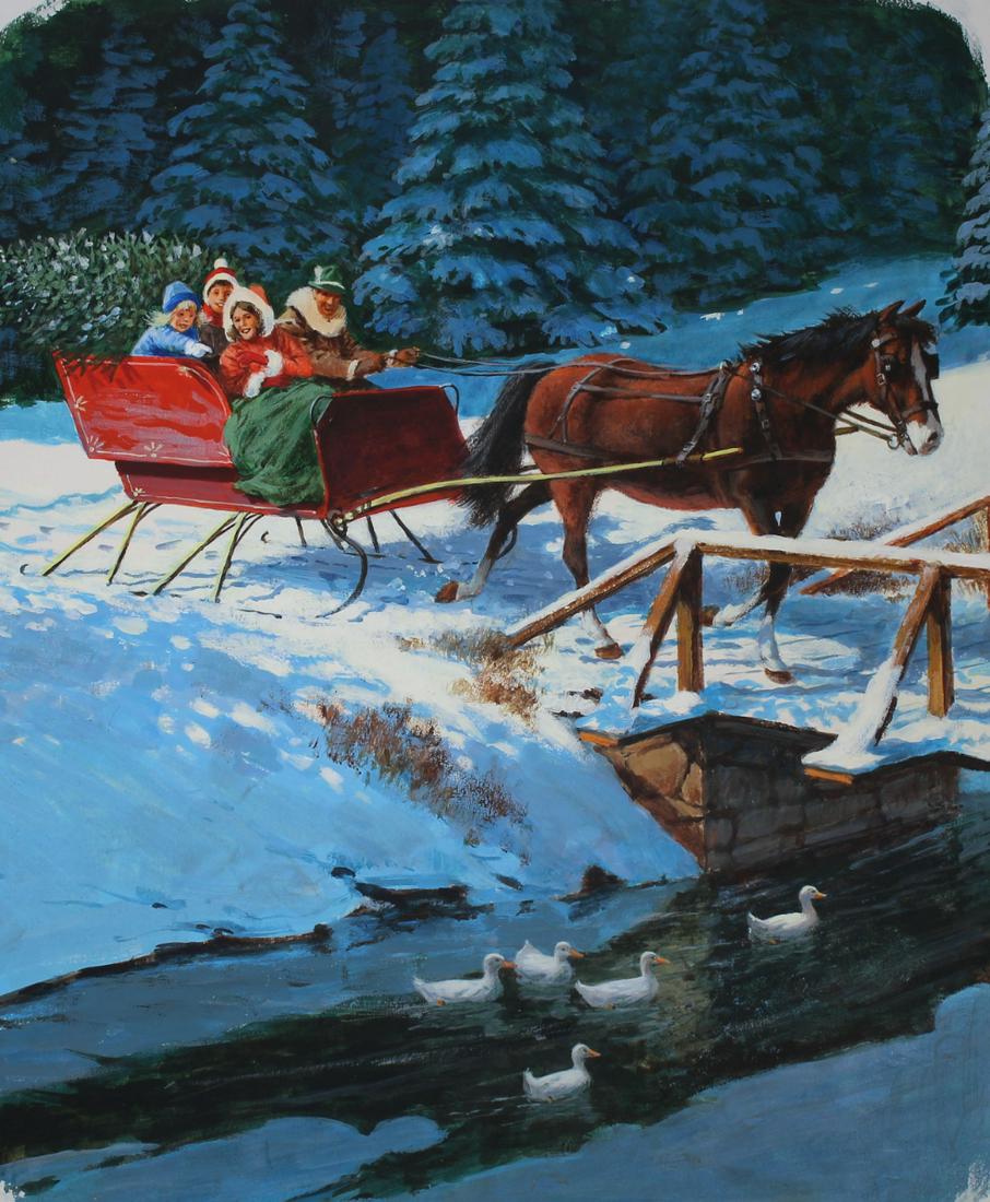 Mel Crawford (B. 1925) "Sleigh Ride" (1 of 4)