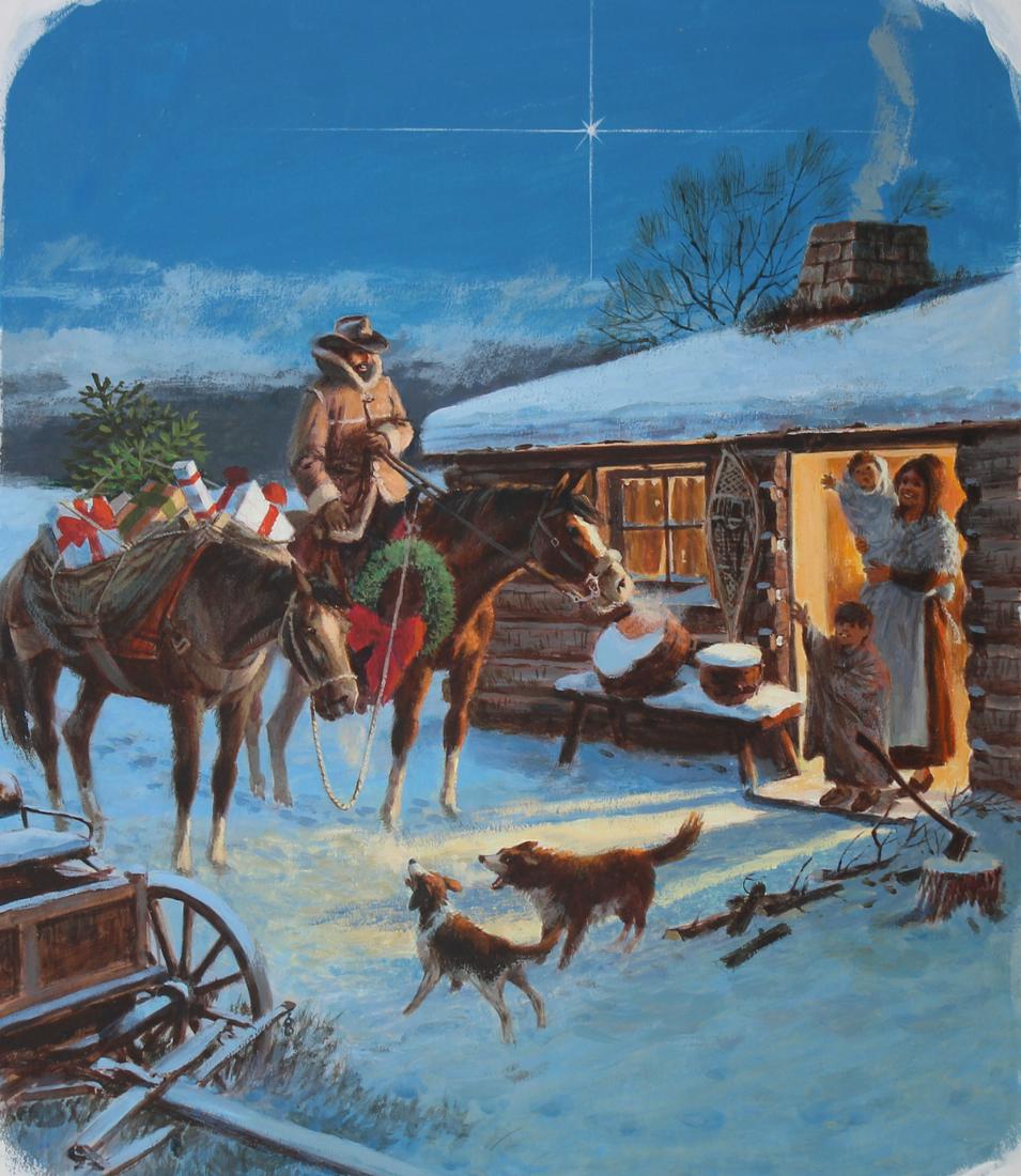 Mel Crawford (B. 1925) "Western Christmas" (1 of 4)