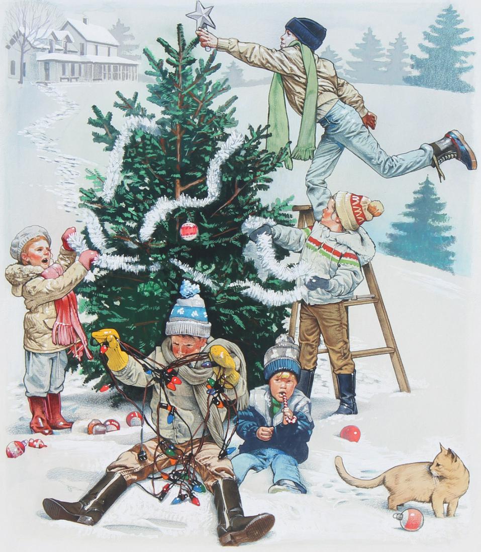 Jim Butcher (B. 1944) Trimming the Tree (1 of 4)