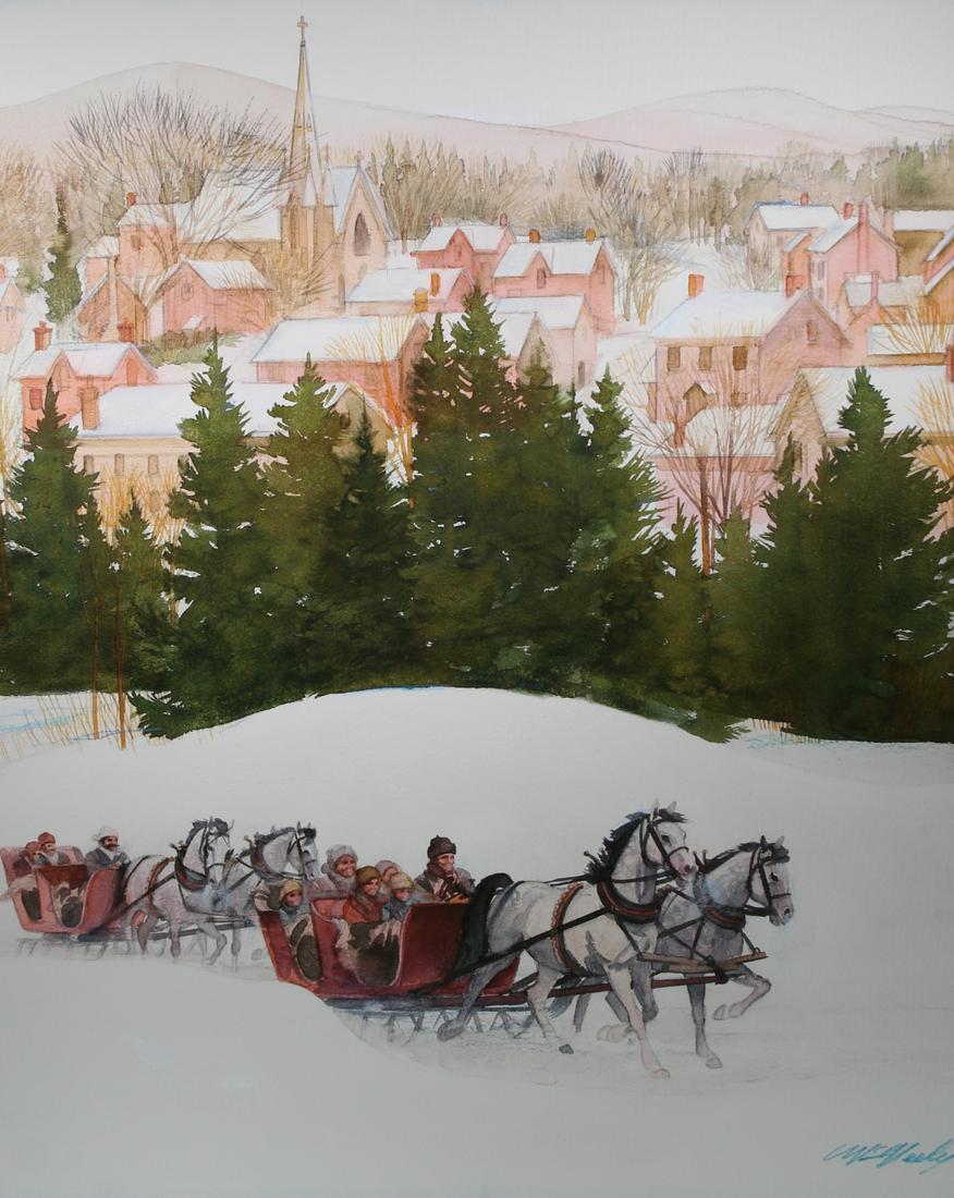 Tom McNeely (B. 1935) "Christmas Tree in Sleigh" (1 of 4)