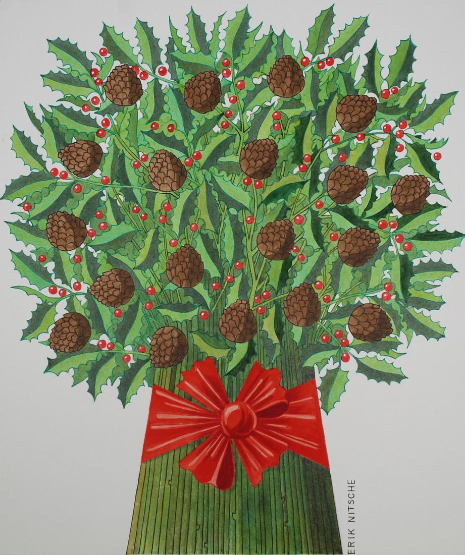 Erik Nitsche (1908 - 1998) "Mistletoe Boughs" (1 of 4)
