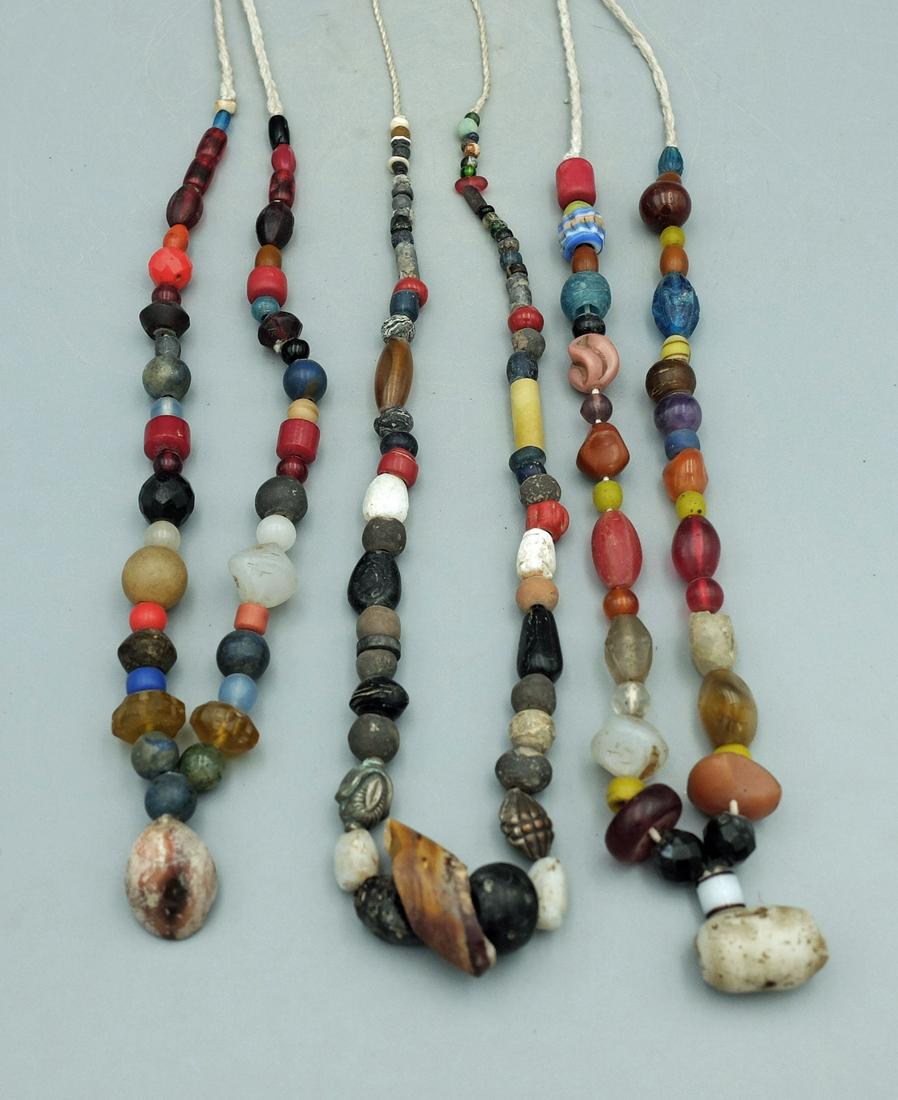(3) Necklaces w/ Assorted Ancient Beads (1 of 2)