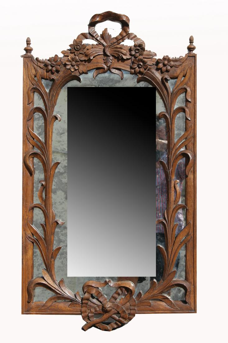 Carved Spanish Wooden Mirror (1 of 3)