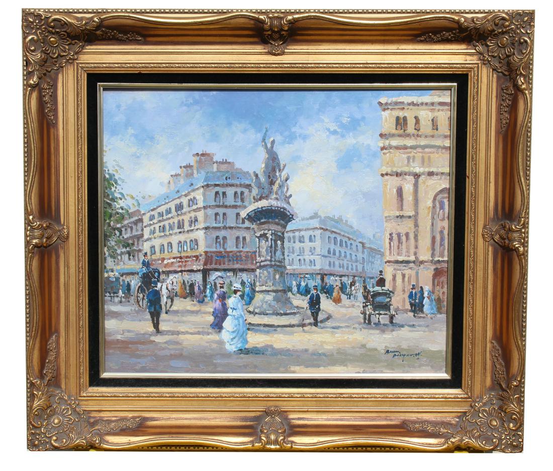 French Impressionist Paris Street Scene, Signed (1 of 5)