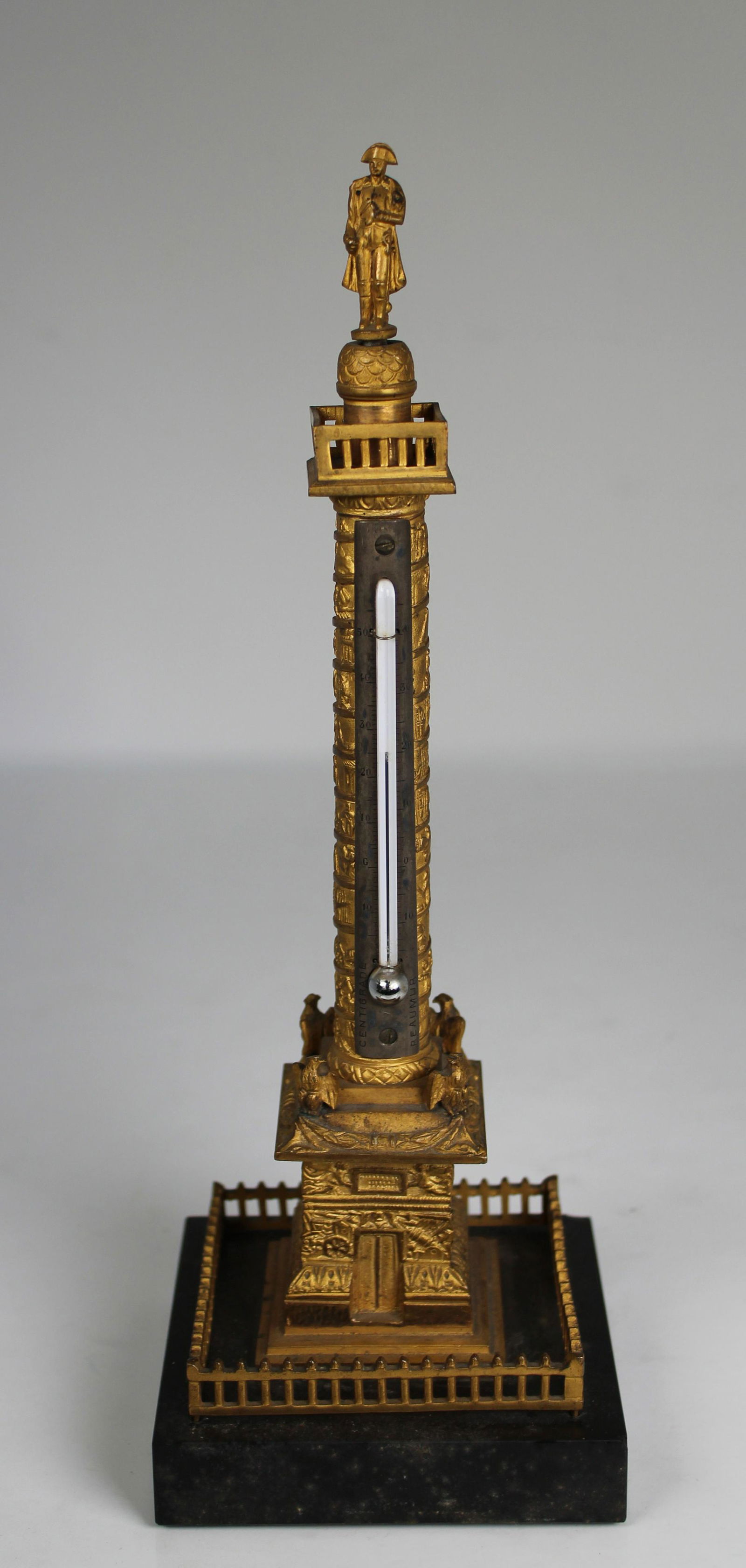 French Bronze Place Vendome/Napoleon Thermometer (1 of 5)