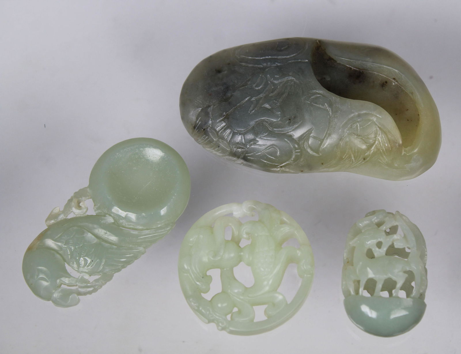 (4) Carved Chinese Jade Articles (1 of 4)