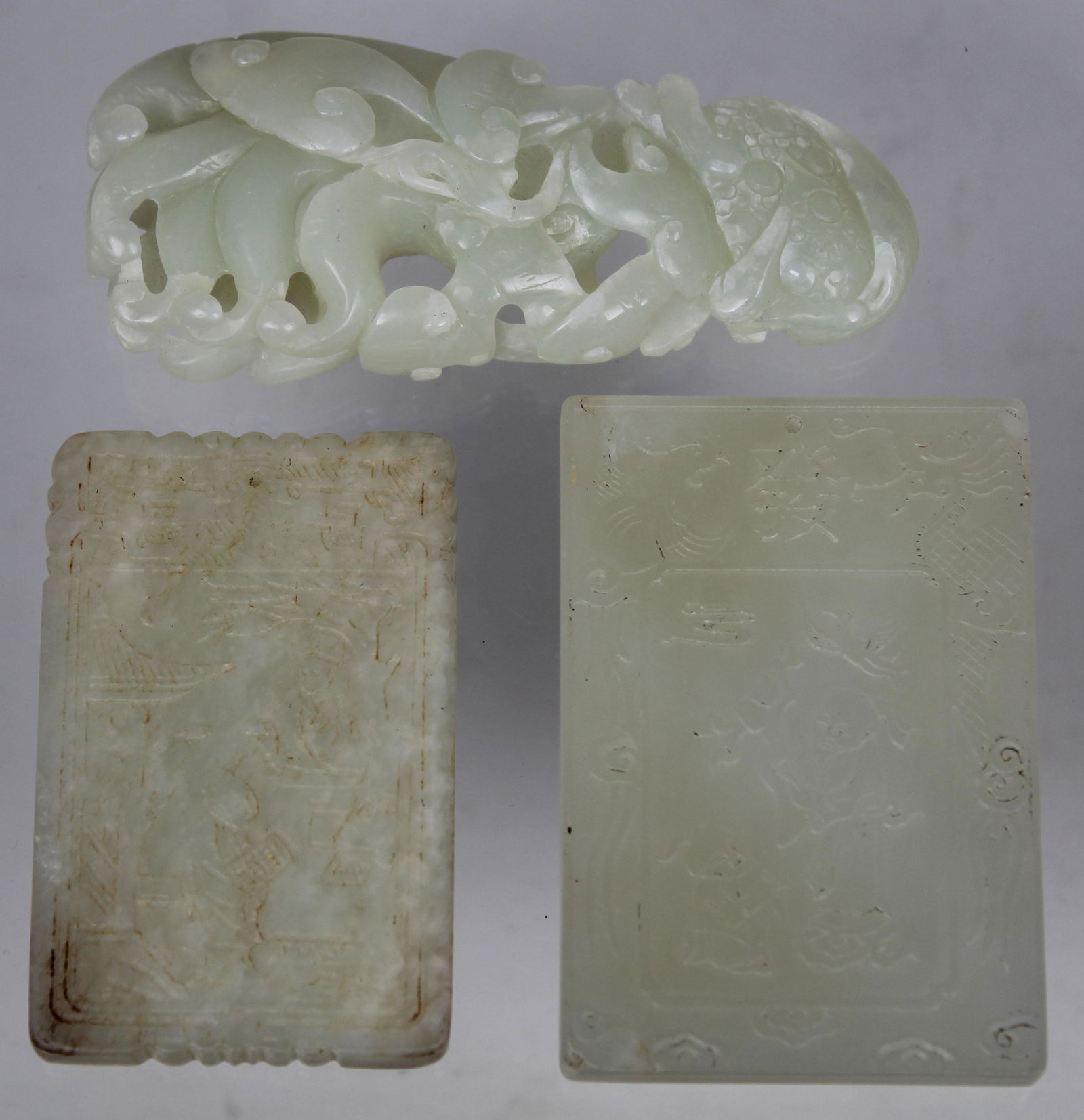 (3) Carved Chinese Jade Articles (1 of 5)