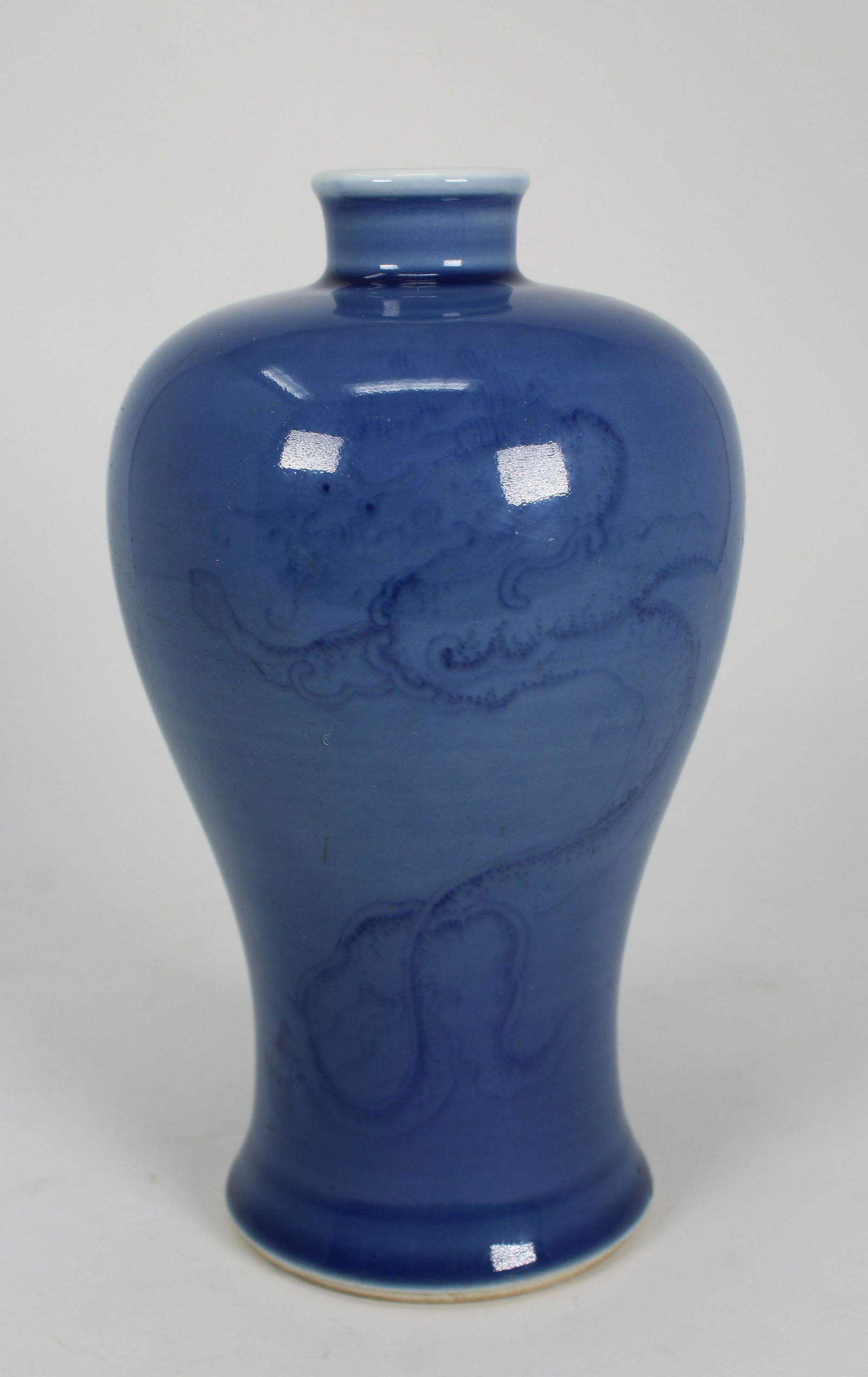Chinese Blue Glazed Vase, Meiping (1 of 11)