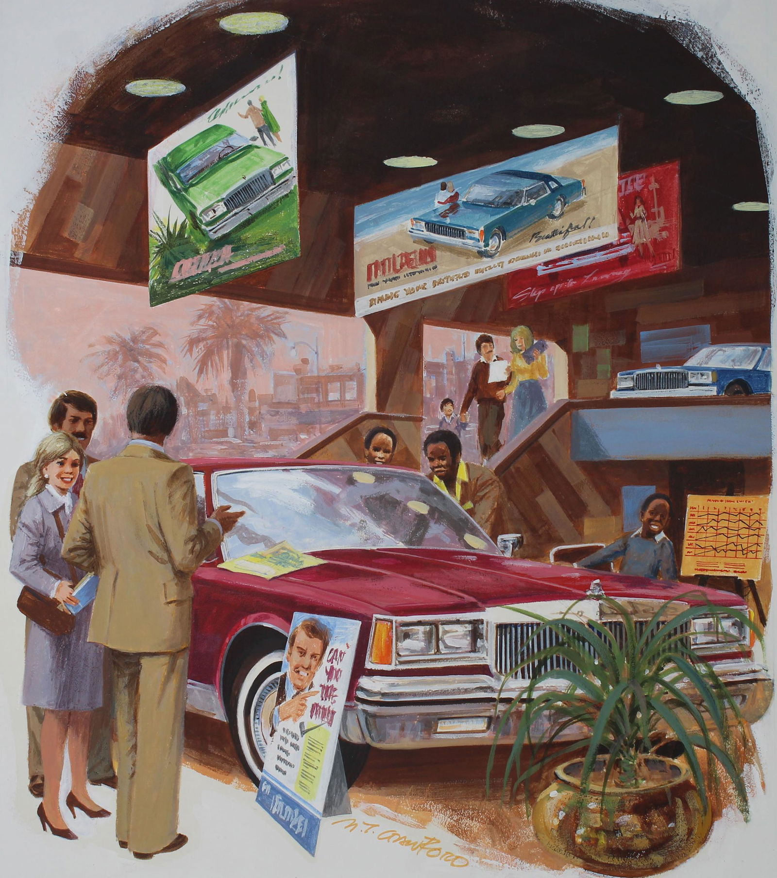 Mel Crawford (B. 1925) "Car Dealer" (1 of 4)
