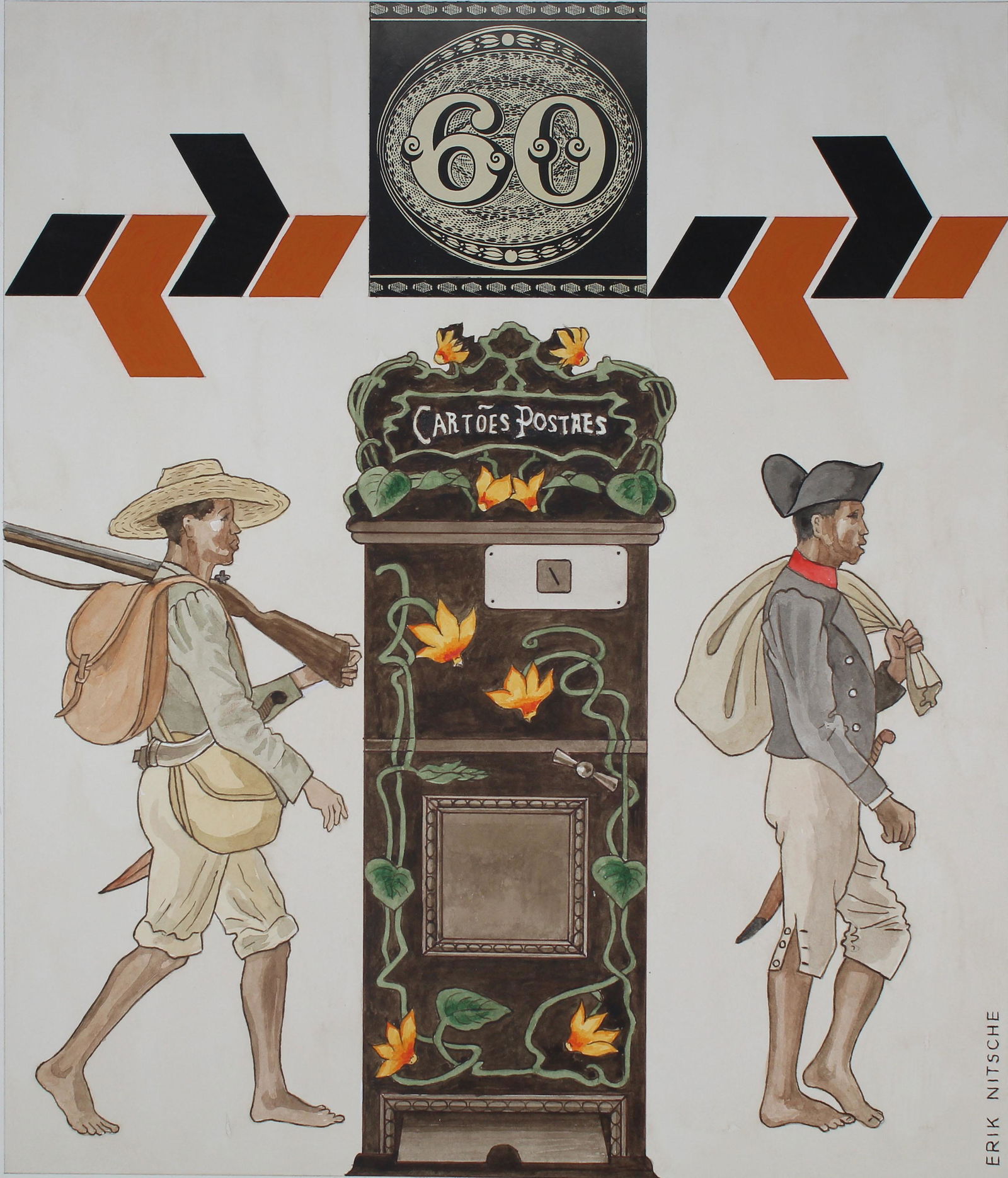 Erik Nitsche (1908 - 1998) "Brazil Postal Relics" (1 of 5)