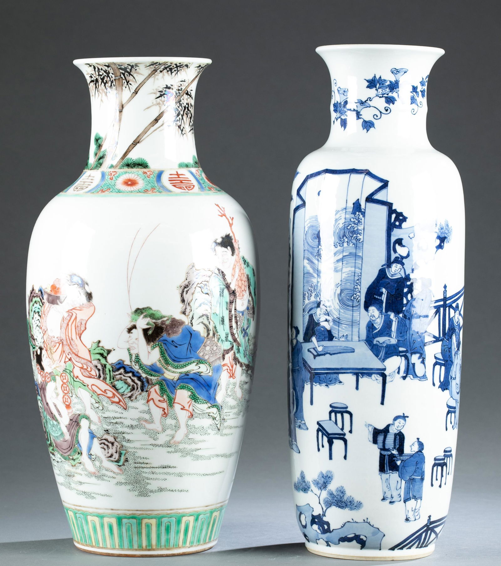 (2) 20th C. Large Chinese Porcelain Vases (1 of 12)