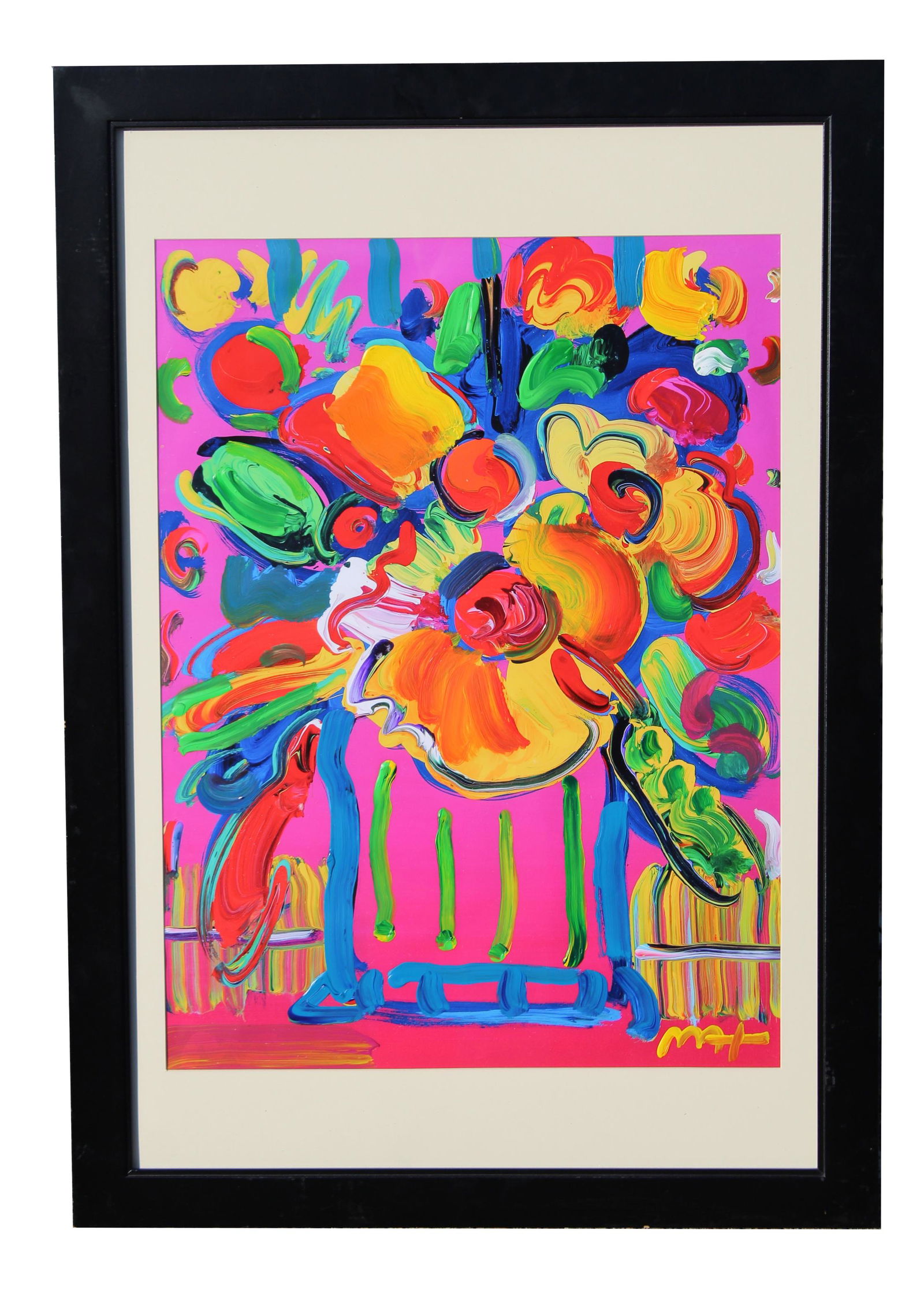 Peter Max "Abstract Flowers III" Mixed Media (1 of 7)