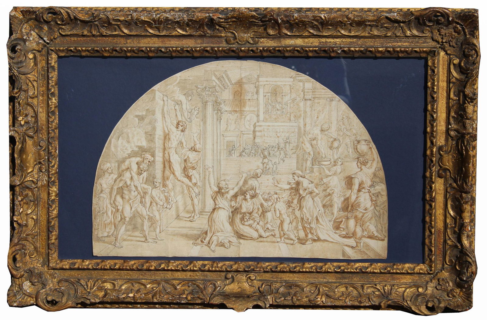 16th C. Old Master Drawing, Fire in the Borgo (1 of 10)