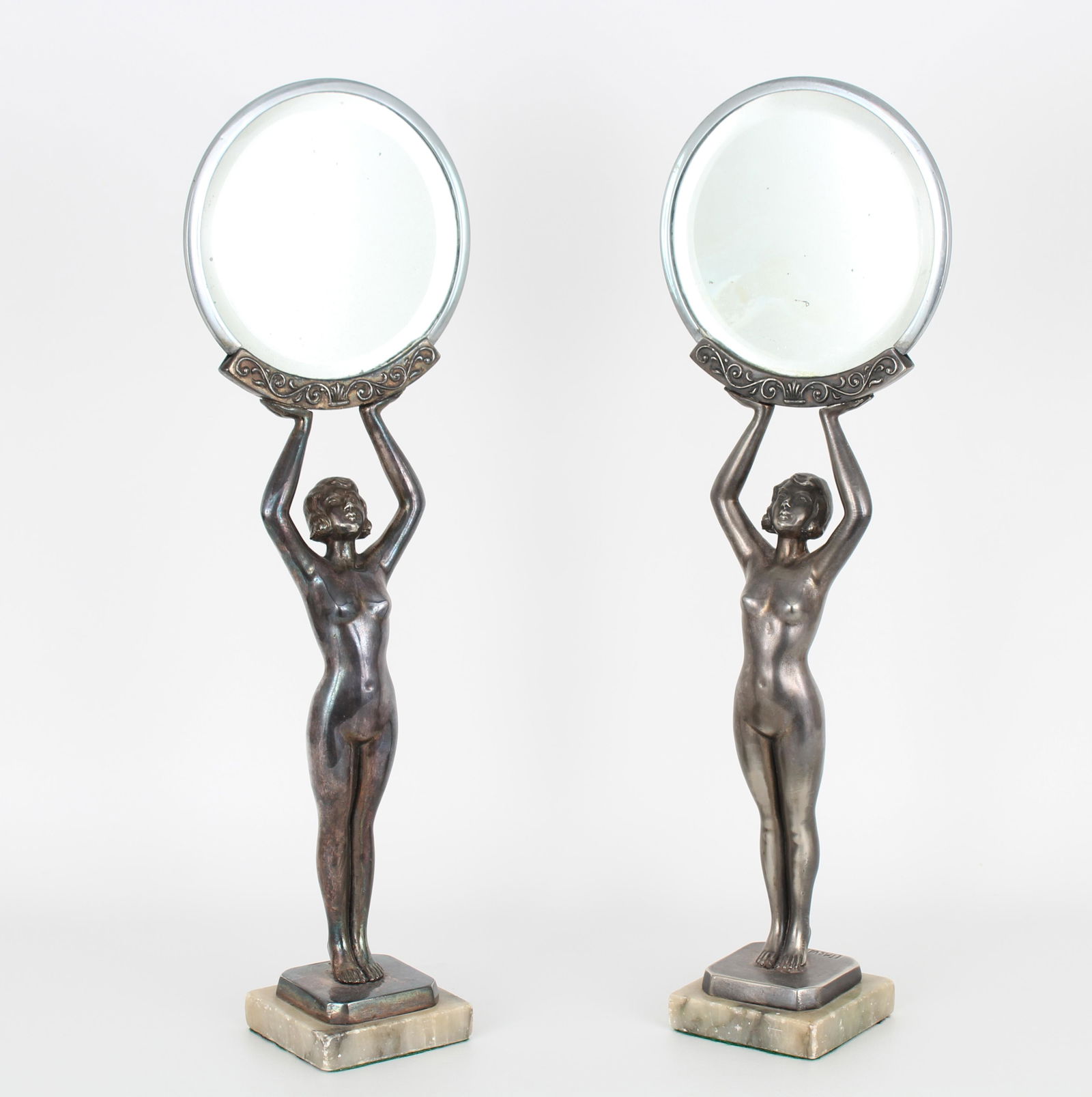 (2) Jaques Limousin Silvered Bronze Mirrors (1 of 8)