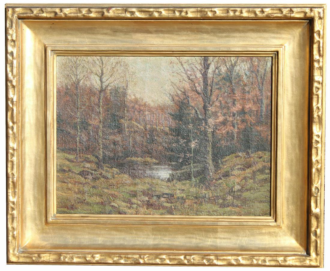 Signed, American School Autumnal River Scene (1 of 5)