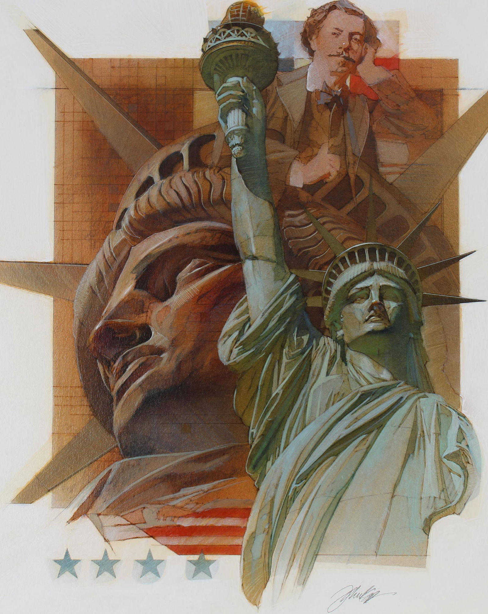 Mark Schuler (B. 1951) "Statue of Liberty" (1 of 5)