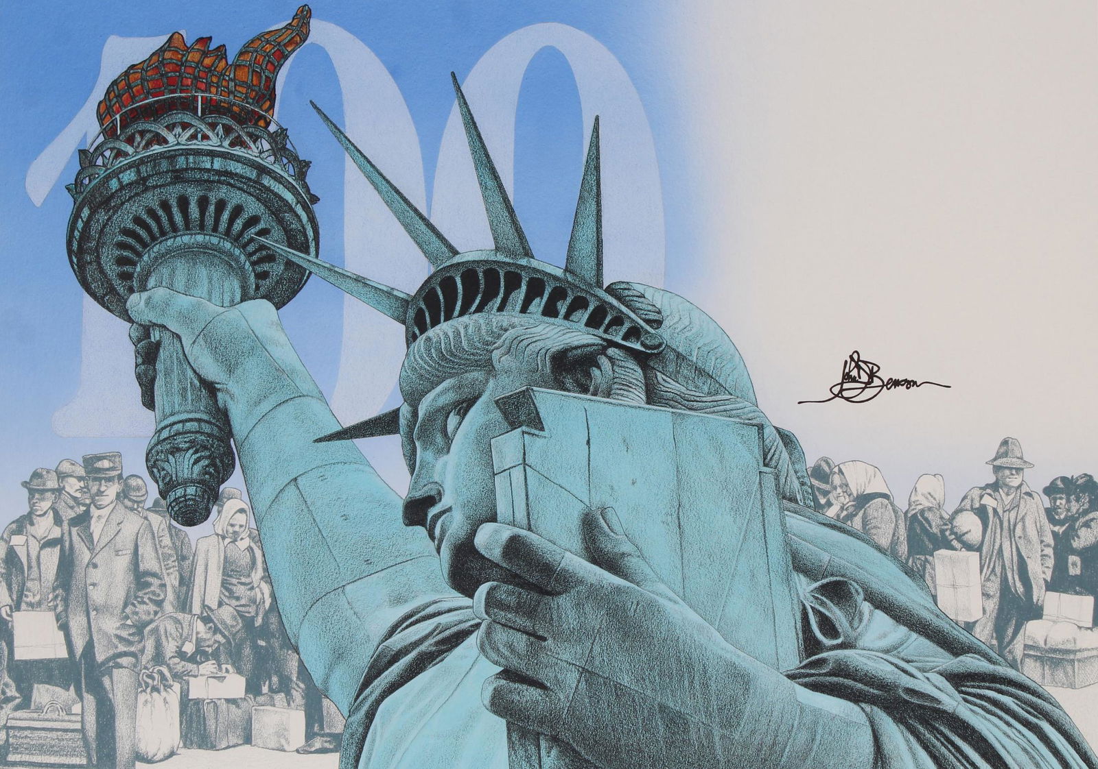 John Benson (B. 1949) "Statue of Liberty" (1 of 5)