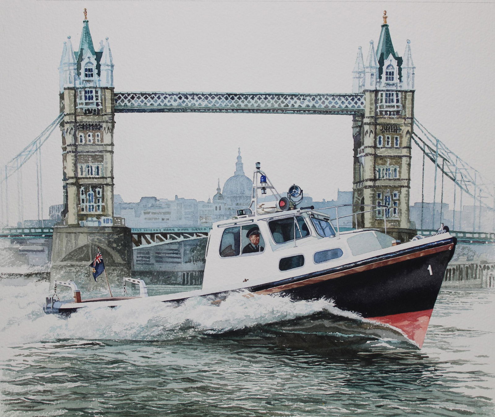 Brian Sanders (B. 1937) "River Police" (1 of 3)