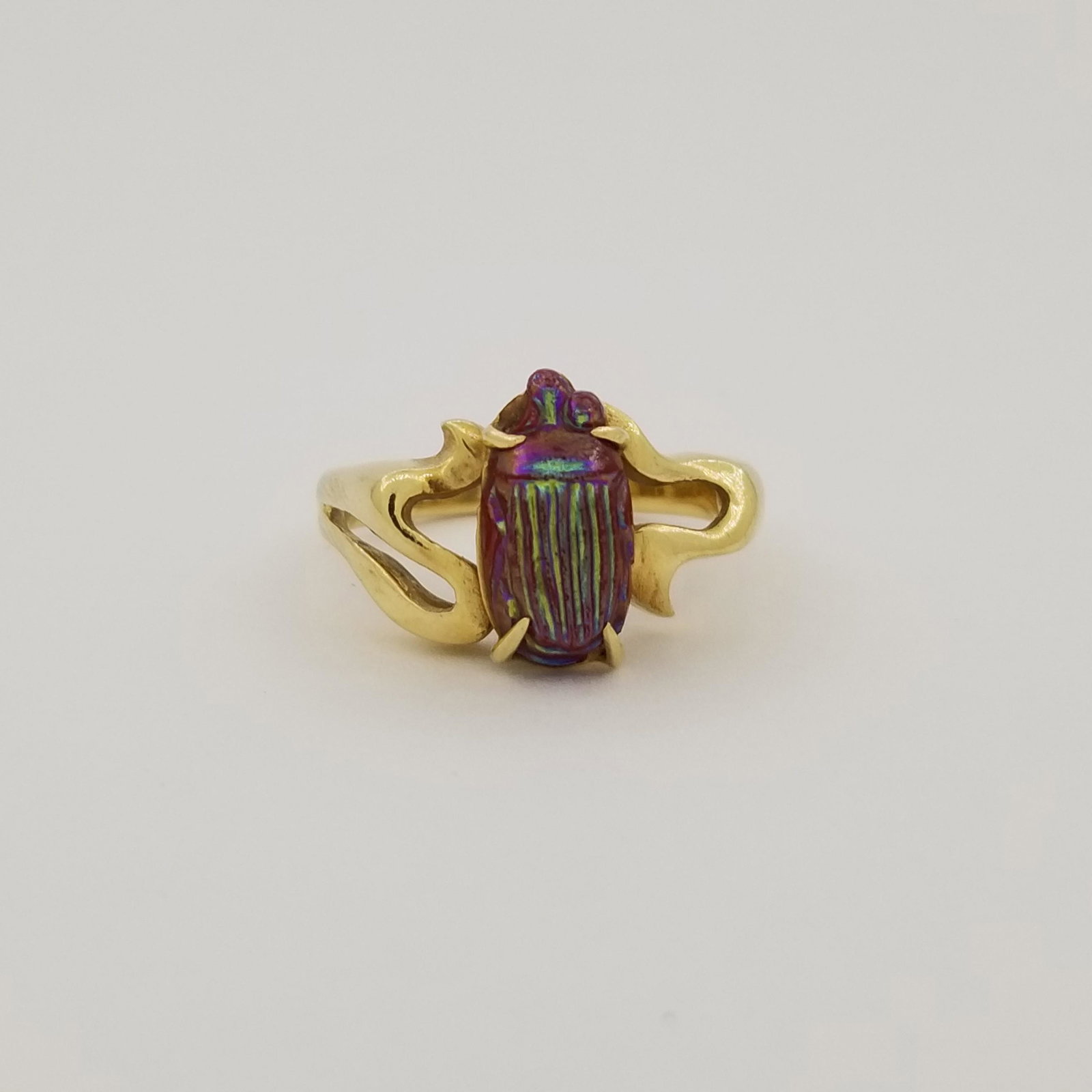 Gold Scarab Ring 10k: Gold Scarab Ring 10k Overall Weight: 4.8 g Ring Size: 7