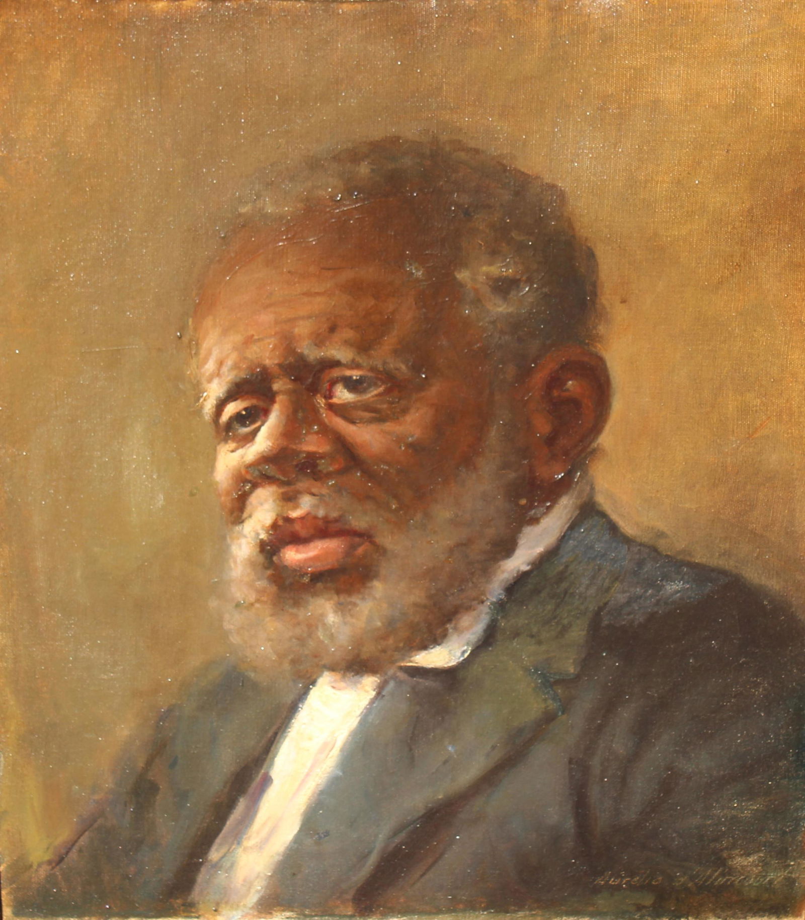 Aurelio d'Alincourt (20th C.): Aurelio d'Alincourt (20th C.) Portrait of a Gentleman. Signed lower right. Oil on Canvas. Sight Size: 21 x 18 in. Overall Framed Size: 29.5 x 26.25 in.