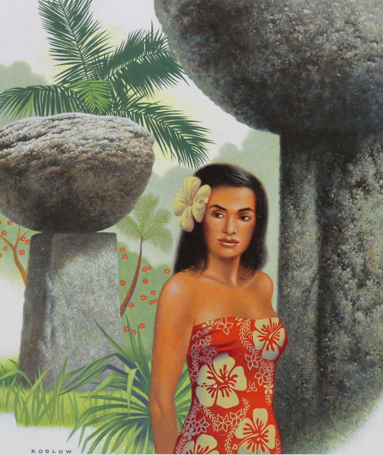 Howard Koslow (1924 - 2016) "N. Mariana Islands" (1 of 5)