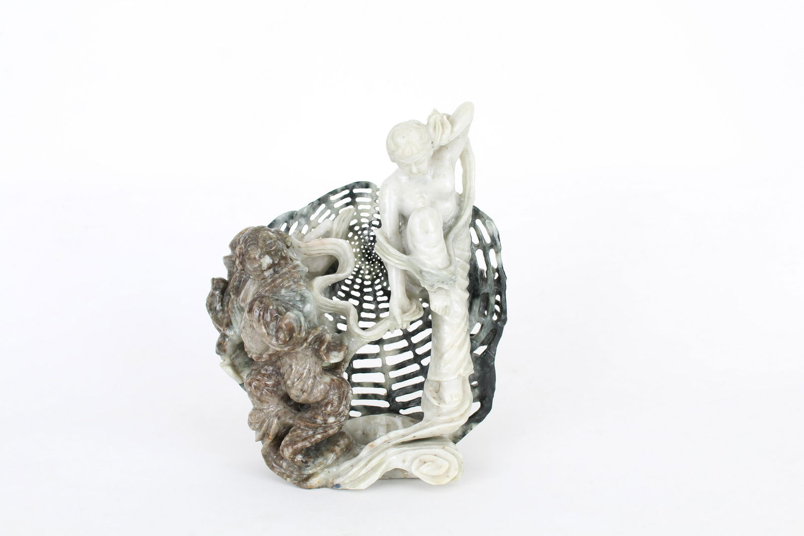 Chinese Carved Stone Figure in Web: Chinese Carved Stone Figure in Web.