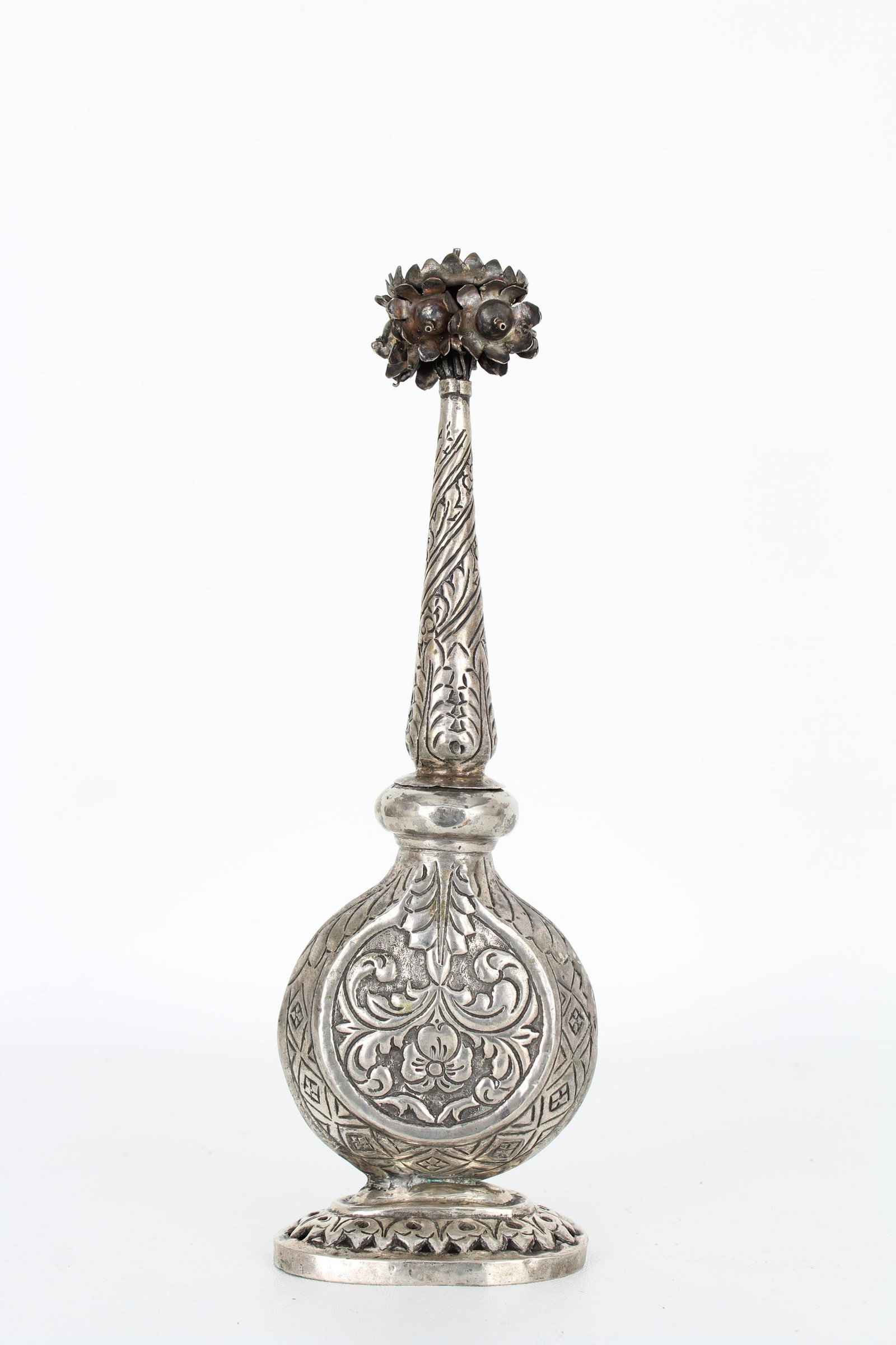 Antique Indian Rosewater Vessel: Antique Indian Rosewater Vessel. Height: 10.75 in.