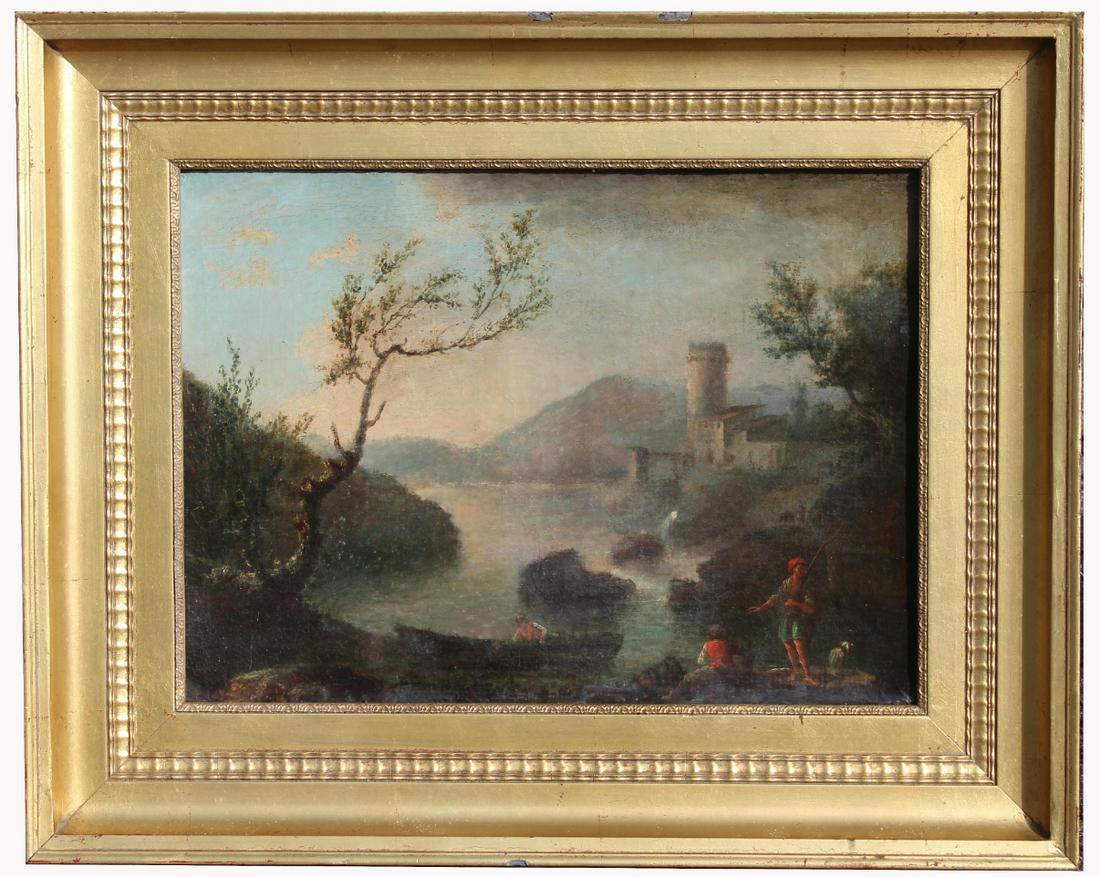 Old Master Italian Landscape Painting w/ Figures (1 of 4)
