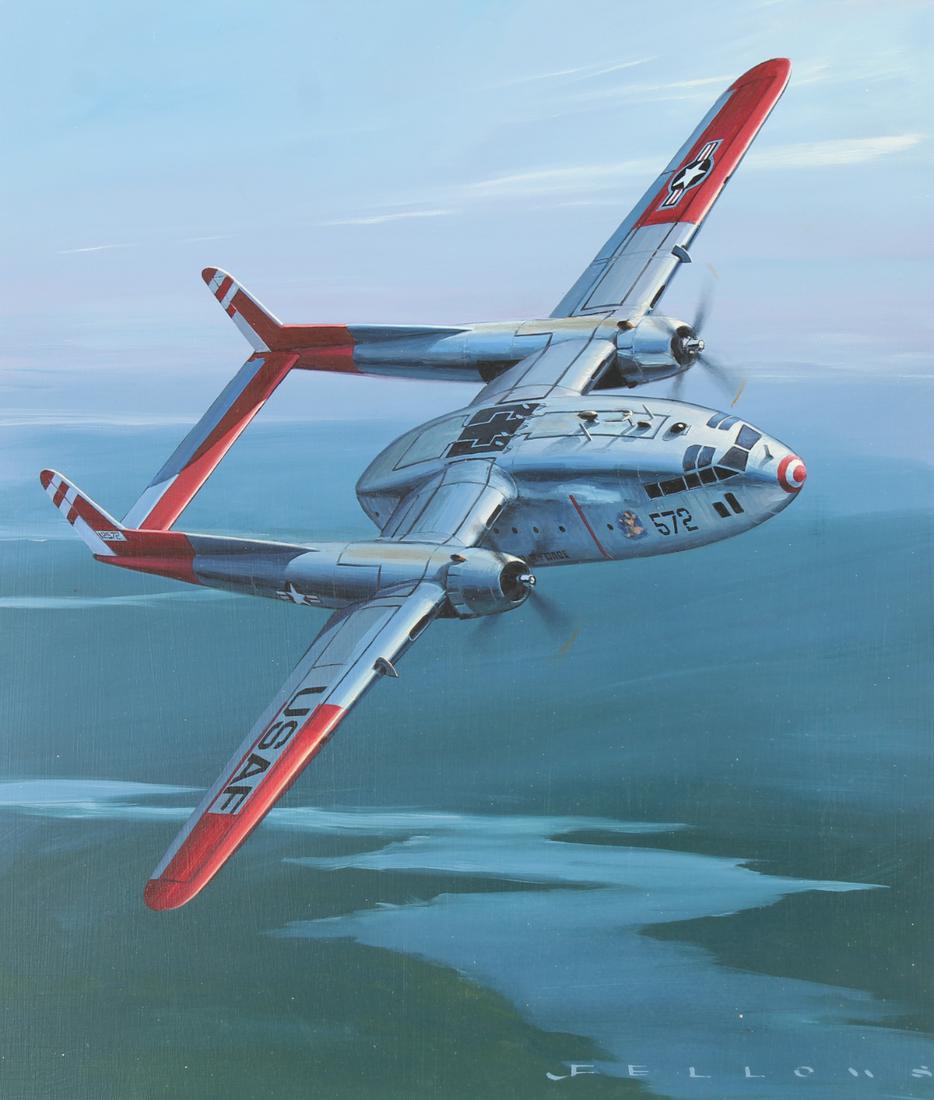 Jack Fellows (B. 1941) "C-119C Flying Boxcar" (1 of 5)