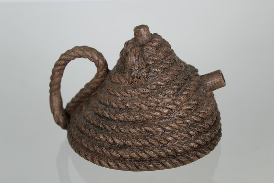Zhou Dingfang, Coiled Rope Yixing Teapot (1 of 5)