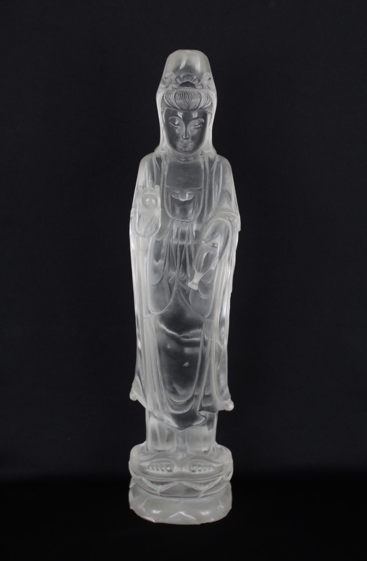 Large Chinese Glass Guanyin Figure (1 of 6)