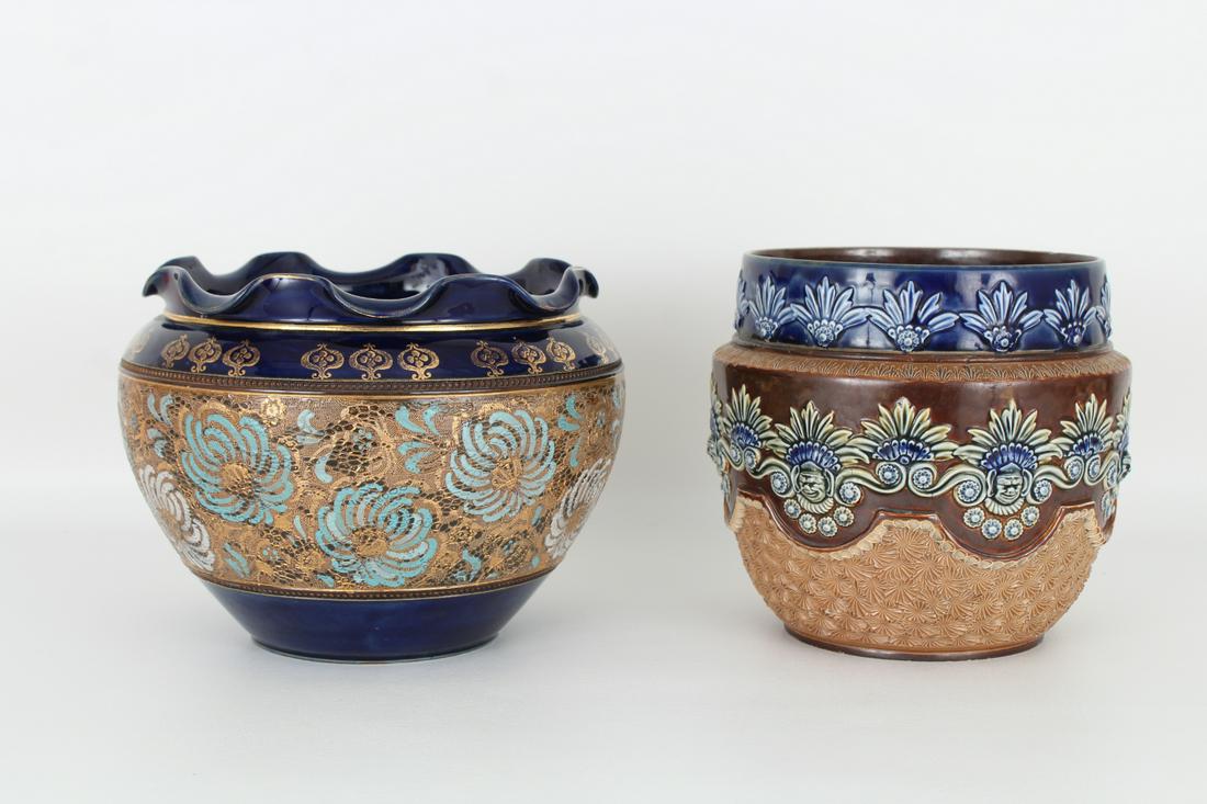 (2) English Earthenware Pots (1 of 10)