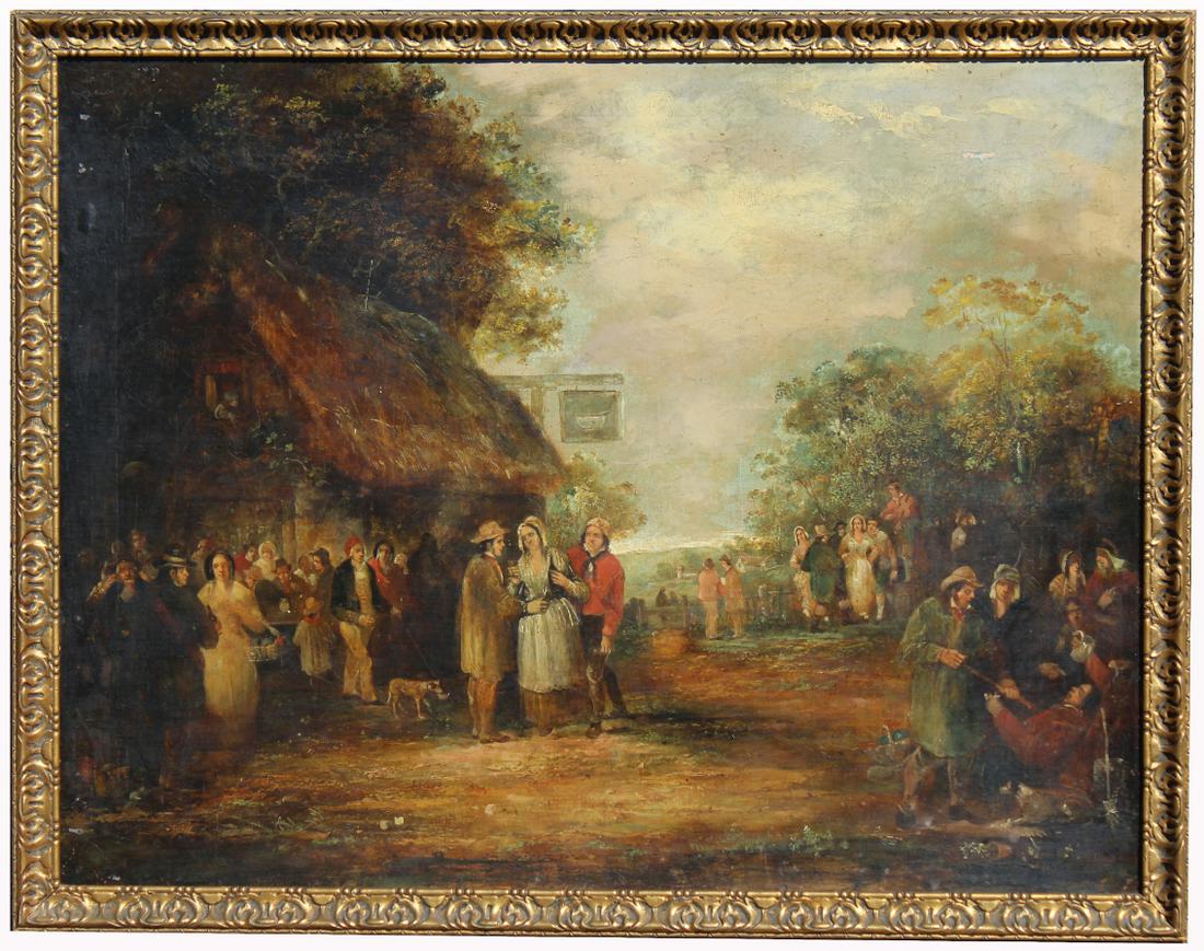 19th C. European School Tavern Scene (1 of 3)