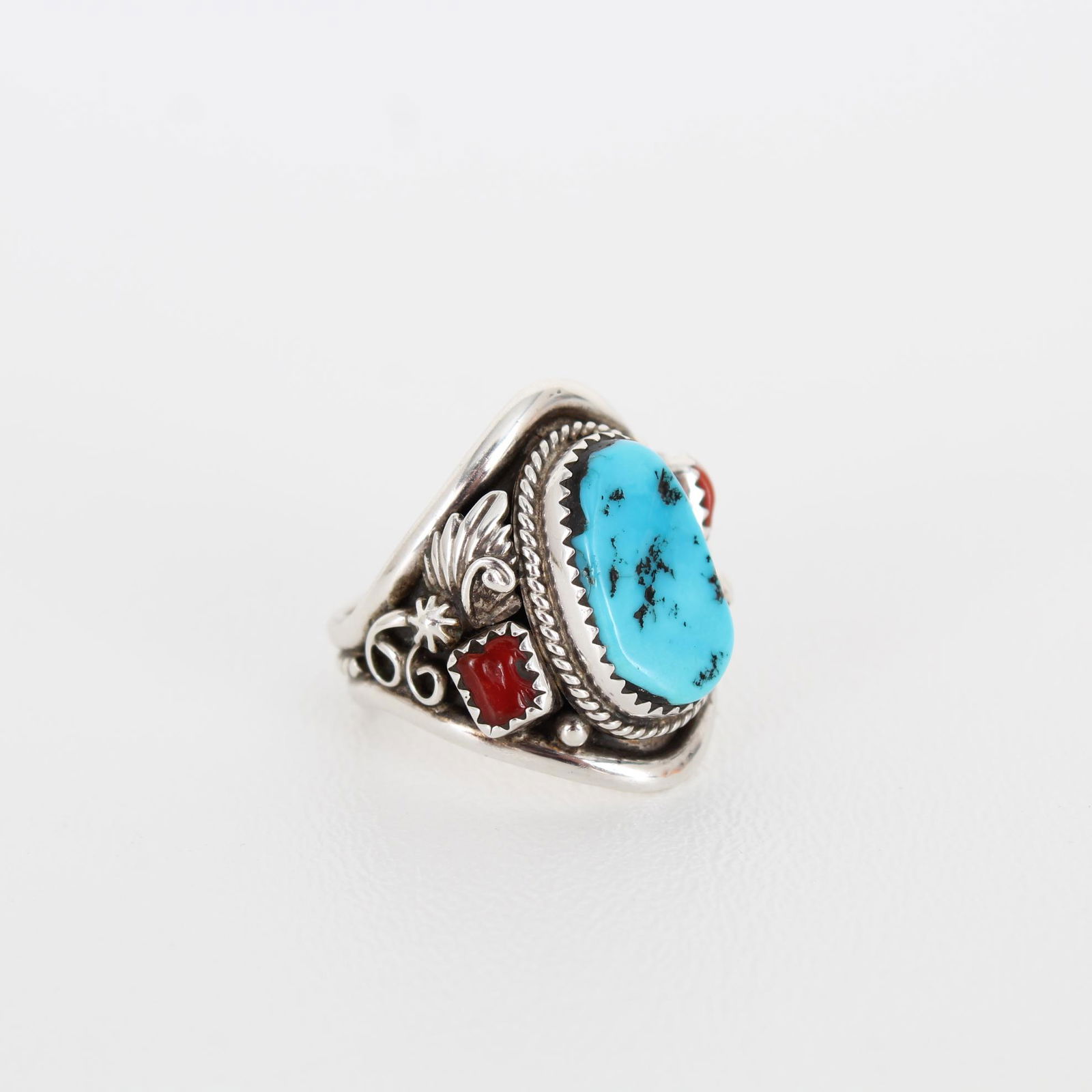 Navajo Sterling & Turquoise Running Bear Ring (1 of 7)