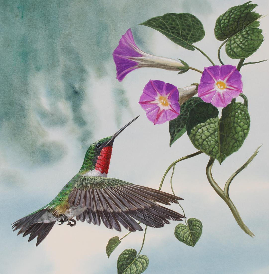 Don Balke (B. 1933) "Ruby-throated Hummingbird" (1 of 5)