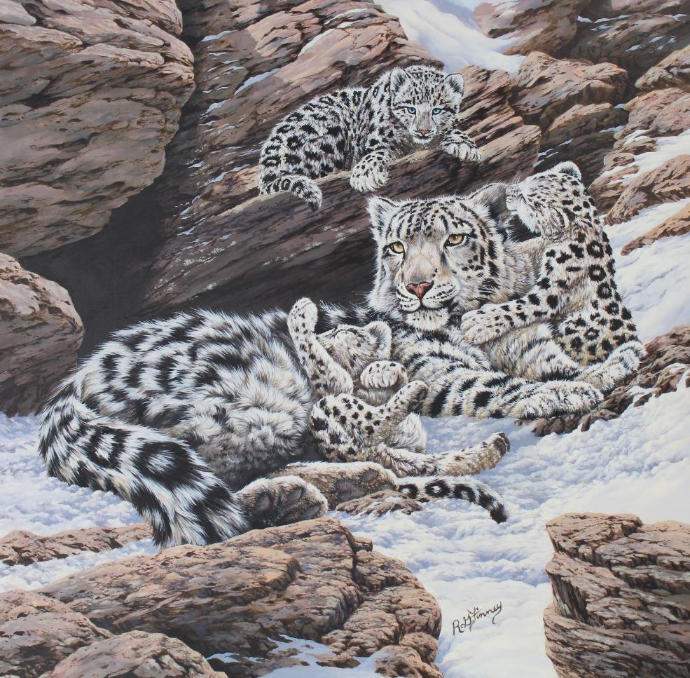 R.G. Finney (B. 1941) "Snow Leopard" (1 of 5)