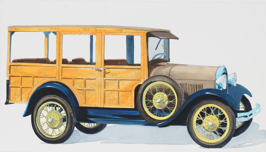 Robert Seabeck (B. 1945) "1929 Station Wagon" (1 of 4)