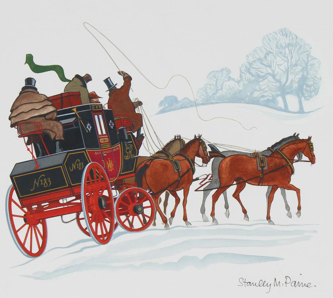 Stanley Paine (B. 1934) "Edinburgh Mail Coach" (1 of 4)