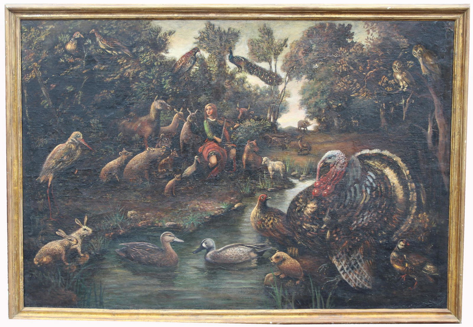 Large Old Master Painting, Orpheus and the Animals (1 of 8)