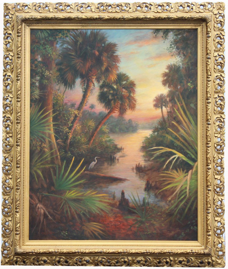 Tom Sadler (American 20th C)Large Florida Painting (1 of 7)