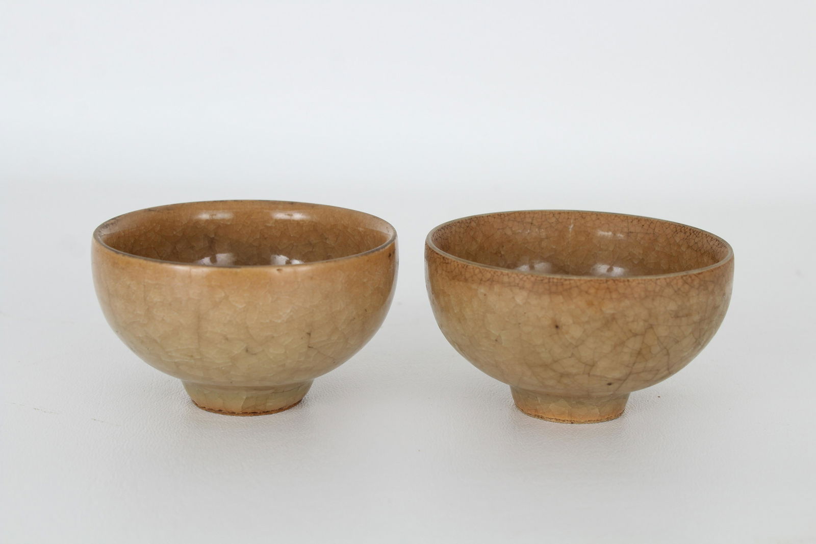 Pair, Chinese Song Yellow Glazed Bubble Cups (1 of 5)