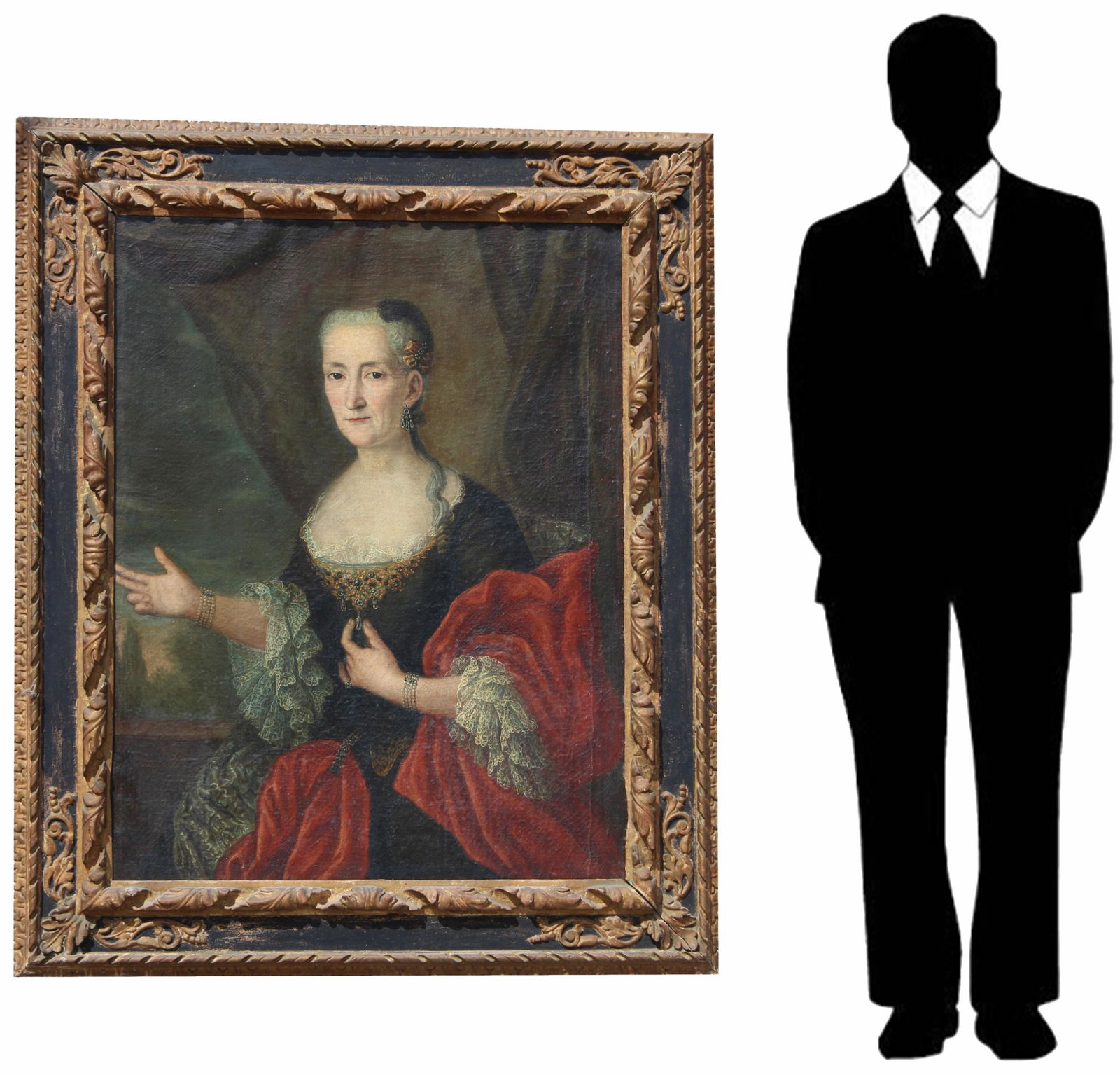 Large Early 19th C. Portrait of an Elegant Woman (1 of 6)