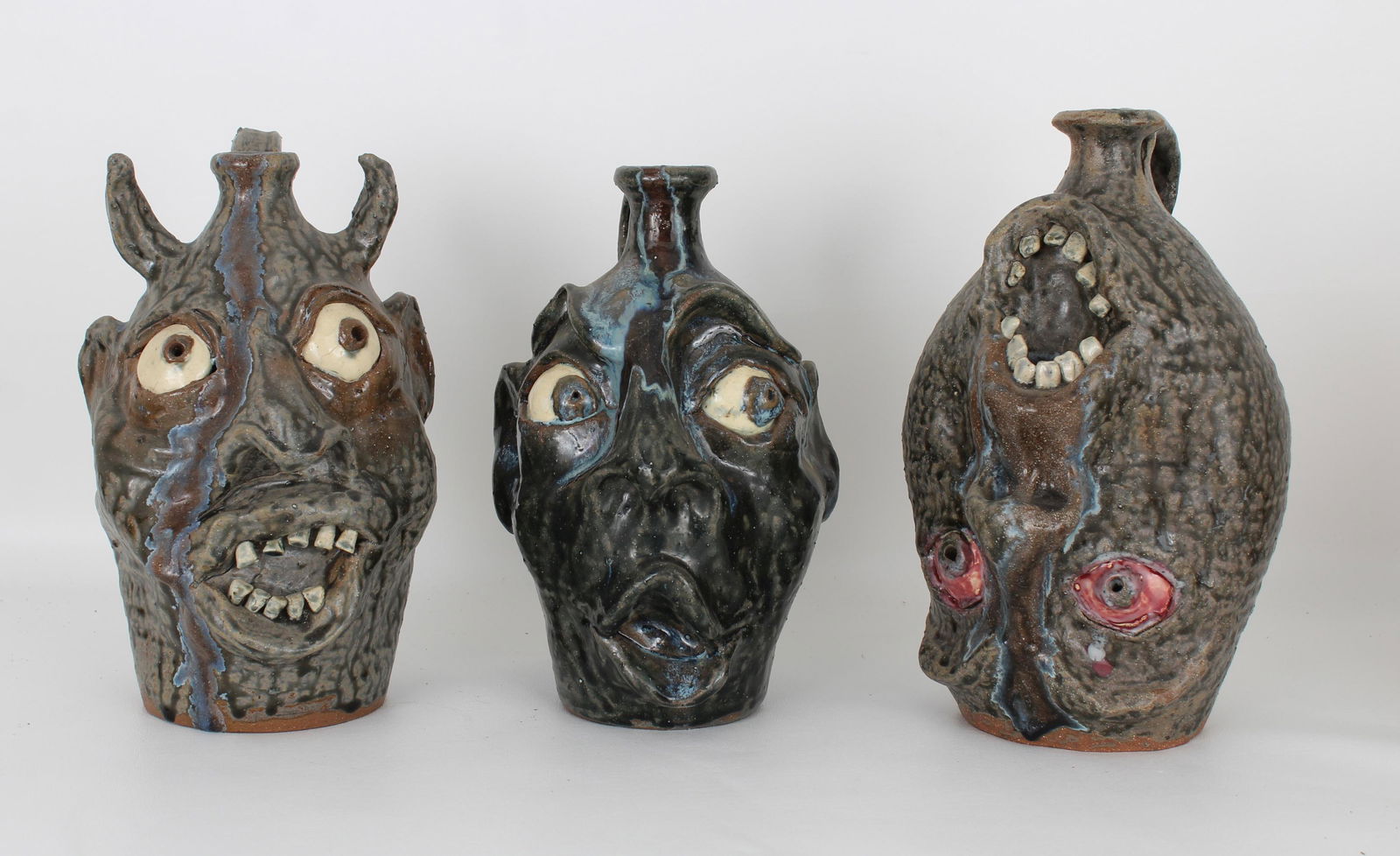 (3) North Carolina Folk Art Pottery Vessels (1 of 6)