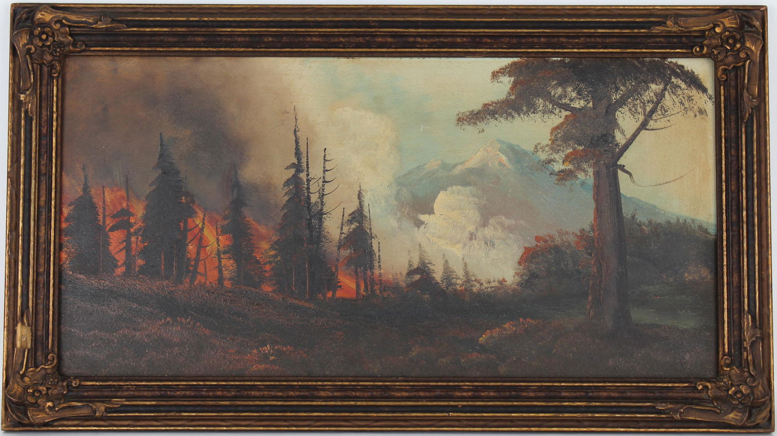 American School, Western Landscape w/ Fire (1 of 2)