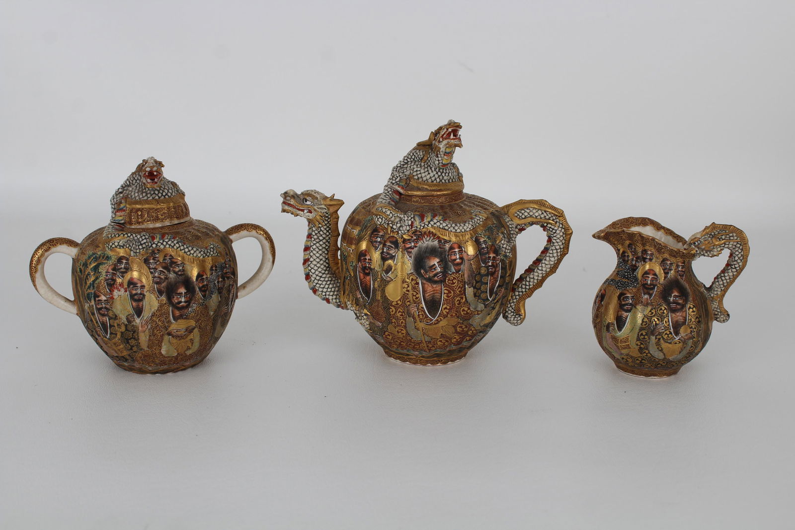 (3) Japanese Satsuma Articles, Unusual Mark (1 of 9)